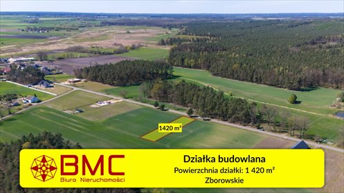 Działka budowlana 1420 m2 w Zborowskim – media przy działce działka Zborowskie, Dolna