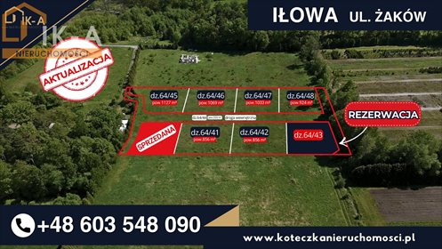 Działki budowlane w Iłowej (856 m²) z warunkami zabudowy działka Iłowa, Iłowa, Żaków