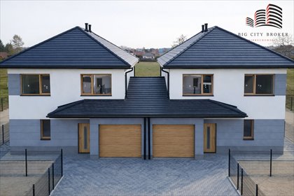 Nowoczesny bliźniak z garażem i ogrodem w Franciszkowie dom Franciszków, Szkolna