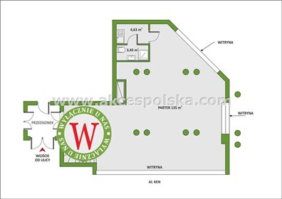 Wynajmę przestronny lokal 246 m² na Ursynowie z dużą witryną lokal użytkowy Warszawa, Ursynów, Stokłosy, al. Komisji Edukacji Narodowej
