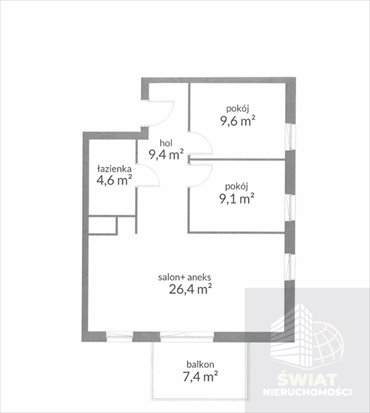 mieszkanie na sprzedaż 59m2 mieszkanie Szczecin, Pogodno