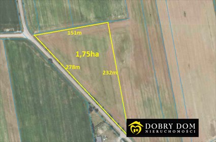 Do sprzedania atrakcyjna działka rolna 1,75 ha z dojazdem asfaltowym działka Kadłubówka