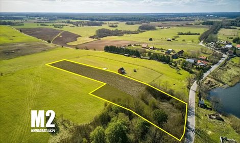 Działka 4082 m² w Guzkach (blisko Ełku) z mediami działka Ełk, Guzki