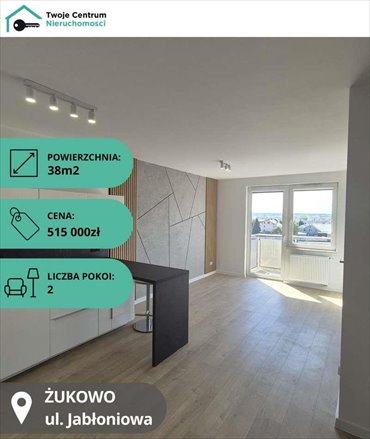 Nowoczesne 2-pokojowe mieszkanie po remoncie, balkon, komórka mieszkanie Żukowo, Złota Reneta, Złota Reneta, Jabłoniowa