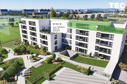 Zapraszam do przestronnego 4-pokojowego apartamentu 116 m² z tarasem 29 m² i prywatnym parkiem 1 ha mieszkanie Kraków, Krowodrza, Piaszczysta