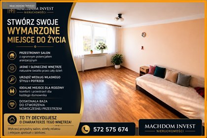 Przestronne 58m2 z wyposażeniem, centrum Nidzicy mieszkanie Nidzica
