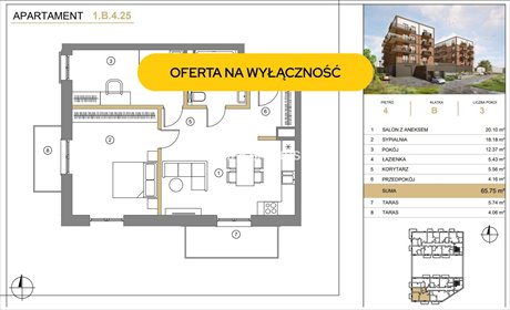 Nowoczesne 3-pokojowe mieszkanie z balkonem i panoramicznym widokiem mieszkanie Wieliczka, Adama Asnyka