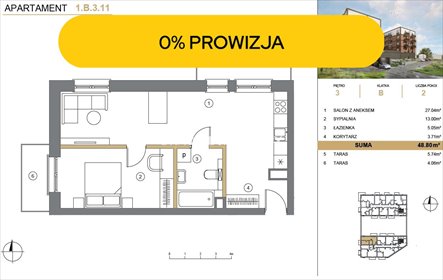mieszkanie na sprzedaż 49m2 mieszkanie Wieliczka, Wieliczka, Wieliczka, Adama Asnyka