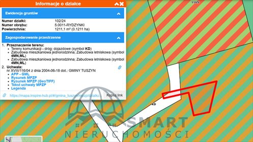 działka na sprzedaż 1212m2 działka Rydzynki, Iglasta