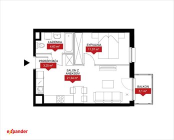 Mieszkanie 40,29 m² w Łodzi (blisko udogodnień) mieszkanie Łódź, Widzewska