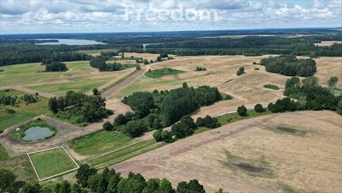 Działka budowlana 1301 m² z lasem i jeziorem w Zalewie. działka Zalewo