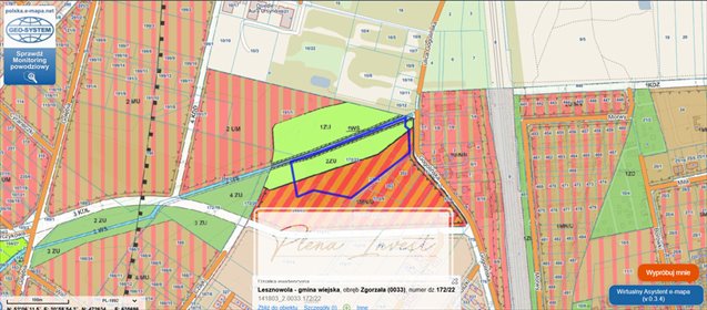 działka na sprzedaż 14300m2 działka Zgorzała