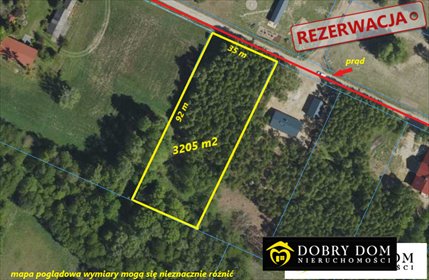 Działka budowlana 3205 m² z mediami, spokojna okolica działka Zajezierce