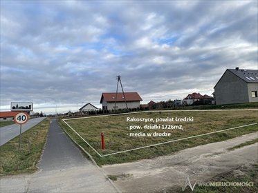 działka na sprzedaż 1726m2 działka Rakoszyce