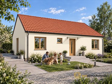 Na sprzedaż nowoczesny dom parterowy 100 m² z dużą działką 1000 m² dom Sośnica