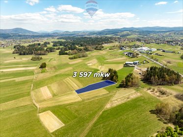 Działka inwestycyjna 3597 m² przy drodze szybkiego ruchu działka Raba Wyżna