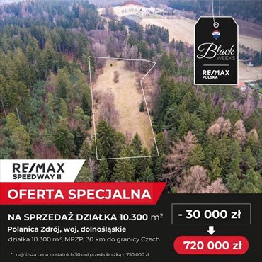 działka na sprzedaż 10300m2 działka Polanica-Zdrój, Wiejska