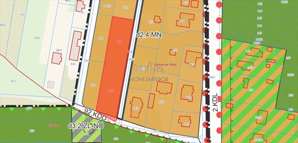 Działka 1980 m² pod zabudowę jednorodzinną - polecam! działka Komorów, Turystyczna