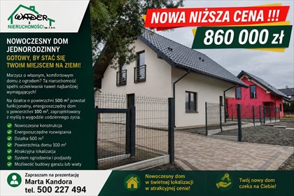 Zapraszam do obejrzenia nowoczesnego domu 120 m² z ogrodem w Mikołowie dom Mikołów, Poziomkowa