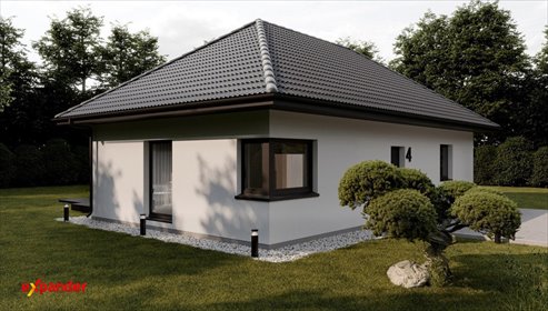 Dom wolnostojący 90,8 m2 z garażem, pompa ciepła dom Chrząstawa Mała, Borowa