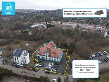 lokal użytkowy na wynajem 139m2 lokal użytkowy Gdańsk, Morena, Myśliwska