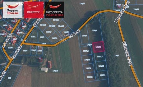 działka na sprzedaż 1093m2 działka Rębiska, Srebrna