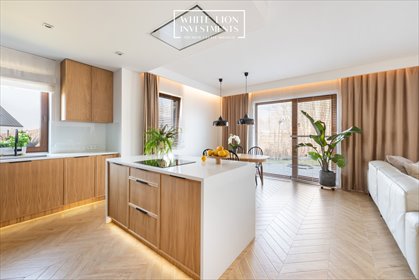 Nowoczesny bliźniak 220 m² z smart home i ogrodem dom Stare Babice