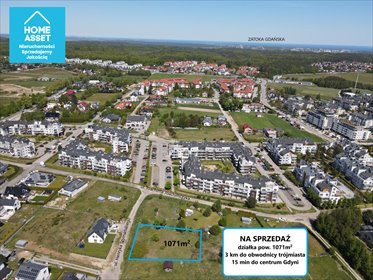 Działka 1071 m² w Gdyni (MPZP, media przy działce) działka Gdynia, Henryka Szymańskiego