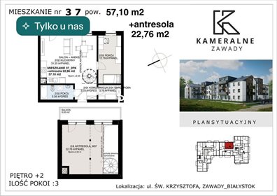 mieszkanie na sprzedaż 80m2 mieszkanie Białystok, Zawady