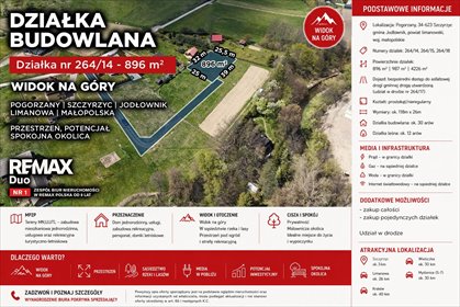 Działka budowlana z widokiem na góry w Pogorzany działka Pogorzany