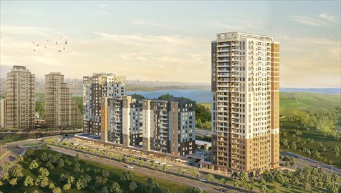Widok na jezioro, balkon, basen i sauna w Avcilar mieszkanie Stambuł, Tahtakale, Avcılar, Stambuł