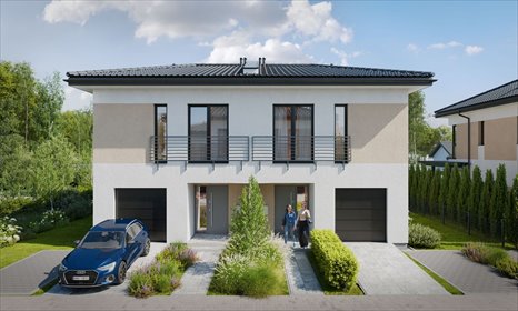 Nowoczesny dom bliźniak 129 m² z ogrodem i garażem - polecam! dom Łazy, Łączności