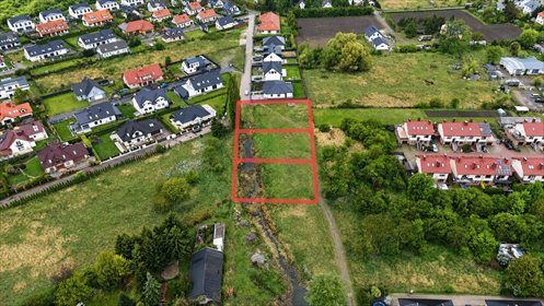 Działka pod zabudowę bliźniaczą, 676 m², media, blisko szkoły działka Mierzyn