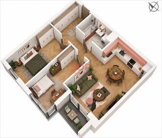 Przestronne 3-pokojowe mieszkanie 62 m² na Nowych Żernikach zapraszam mieszkanie Wrocław, Fabryczna, Żerniki, Bieńkowskiego