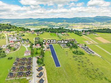 Zapraszam do zakupu działki 2038 m² z widokiem na Jezioro Czorsztyńskie działka Falsztyn, Zielona