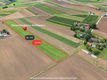 Działka rolna 1,4 ha w Baranowie - dostęp do dróg. działka Baranów