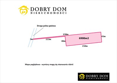 Działka rolna 6900 m² w Olmontach - polecam! działka Olmonty