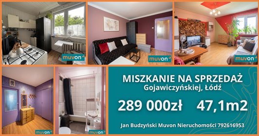 Kup, wyremontuj i rządź na Dąbrowie! 47m² mieszkanie Łódź, Poli Gojawiczyńskiej