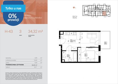 Do sprzedania nowoczesne 4-pokojowe mieszkanie 34,32 m² w Bydgoszczy mieszkanie Bydgoszcz, Czyżkówko, Flisacka