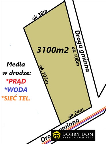 działka na sprzedaż 3100m2 działka Budne