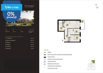 Nowoczesne 3-pokojowe mieszkanie w Bydgoszczy zapraszam mieszkanie Bydgoszcz, Flisy, Mińska