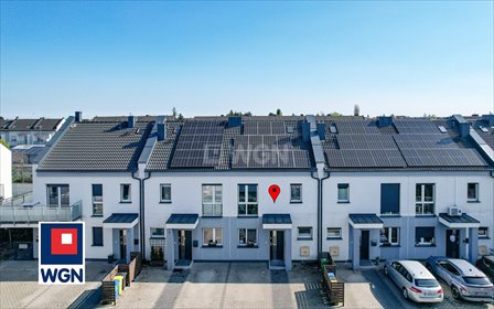 Nowoczesny szeregowiec z ogrodem i fotowoltaiką 4,8 kW dom Plewiska, Czarna Droga