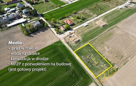 Działka 1340 m² z projektem domu w Sadowicach, cisza i natura działka Sadowice, Kolejowa