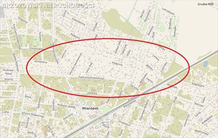 działka na sprzedaż 2080m2 działka Milanówek, Milanówek