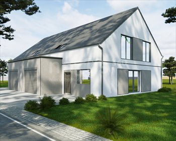 Nowoczesny bliźniak 95 m² z garażem i prywatną działką dom Krzeczyn