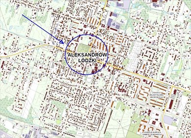 Do sprzedania działka inwestycyjna 1269 m² z budynkiem w centrum działka Aleksandrów Łódzki