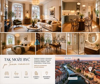 mieszkanie na sprzedaż 60m2 mieszkanie Gdańsk, Śródmieście, Zielona