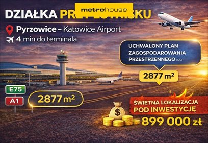 działka na sprzedaż 2877m2 działka Pyrzowice