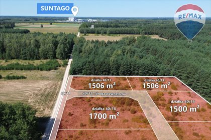 Polecam działkę 1700 m² pod zabudowę blisko Suntago działka Marków-Świnice