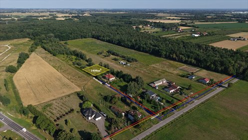 Działka 1498 m² z szerokim frontem w Łazach. działka Łazy